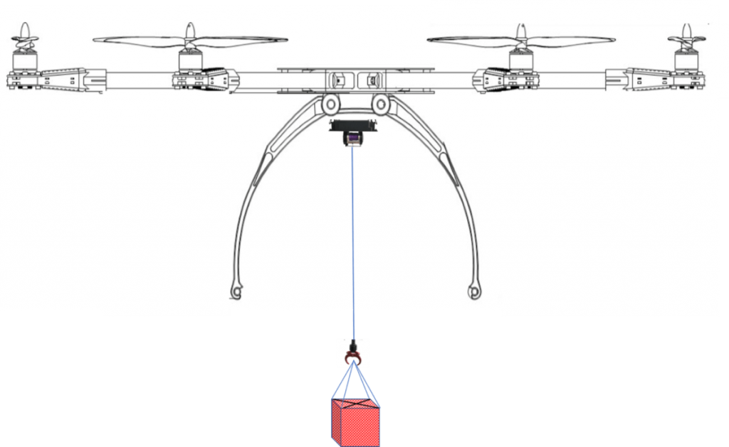 drone with winch and claw